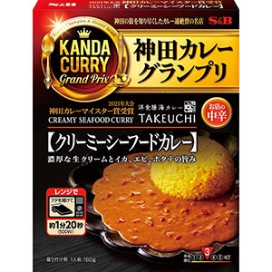 神田カレーグランプリ　洋食膳海カレーＴＡＫＥＵＣＨＩ　クリーミーシーフードカレー　お店の中辛　１８０ｇ