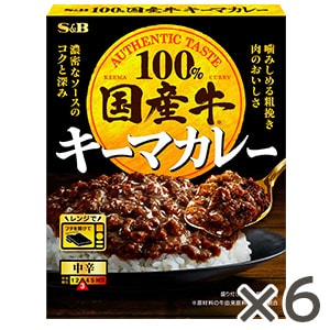 国産牛キーマカレー　中辛　１５０ｇ×６個