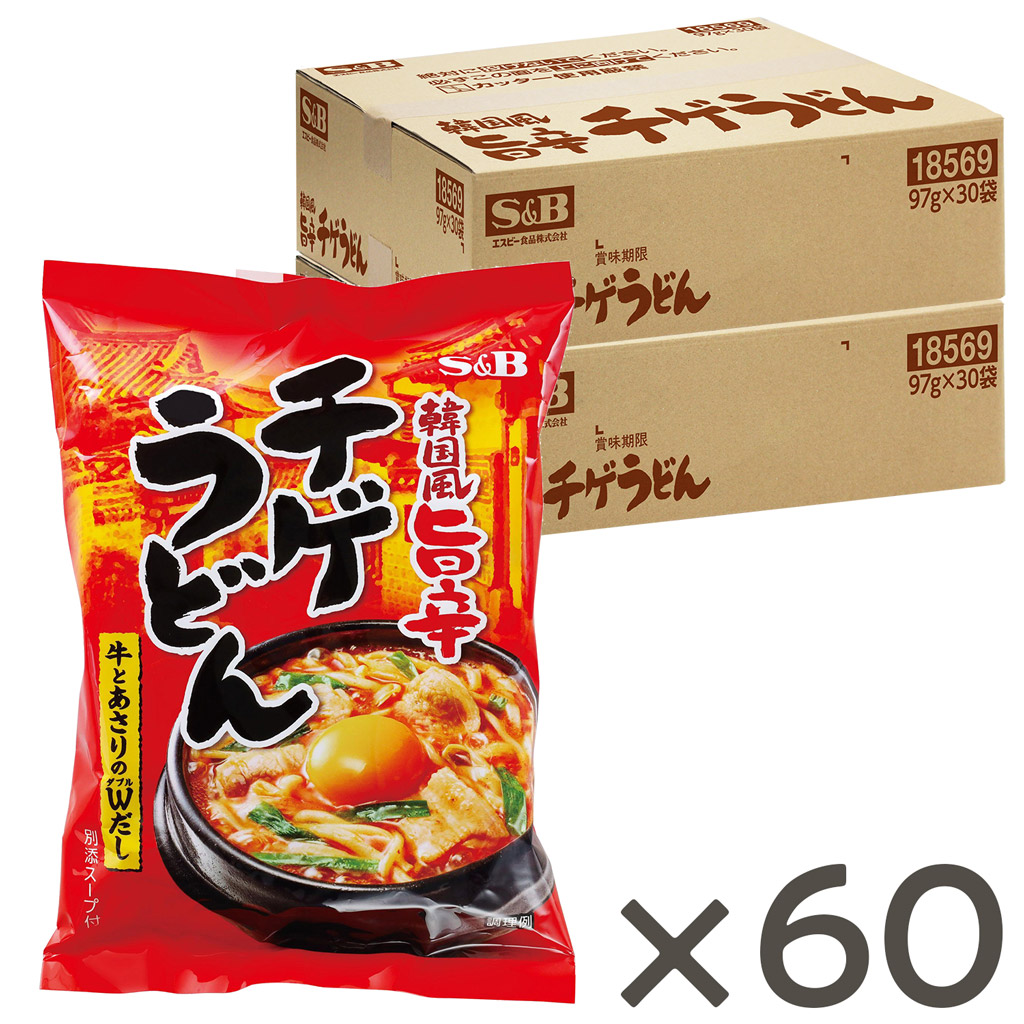 韓国風旨辛チゲうどん60食入り 送料無料(当社負担)