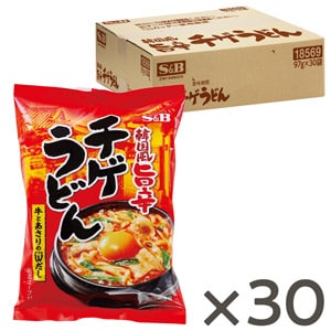 【送料無料】韓国風旨辛チゲうどん30食入り