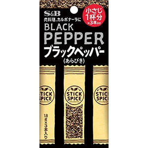 スティックスパイス　ブラックペッパー（あらびき）　５.４ｇ