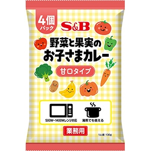野菜と果実のお子さまカレー４個パック　５２０ｇ