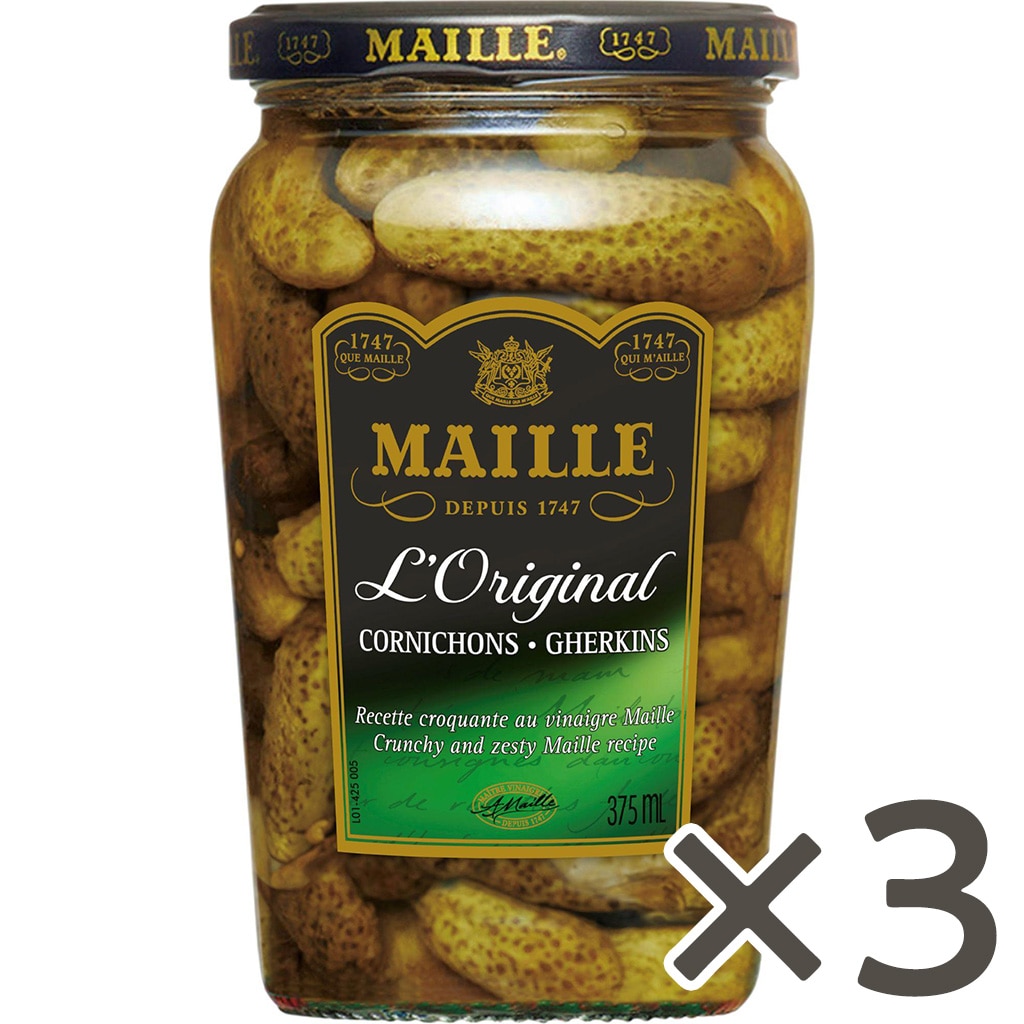 MAILLEコルニッション 瓶 220g×3個(送料無料)