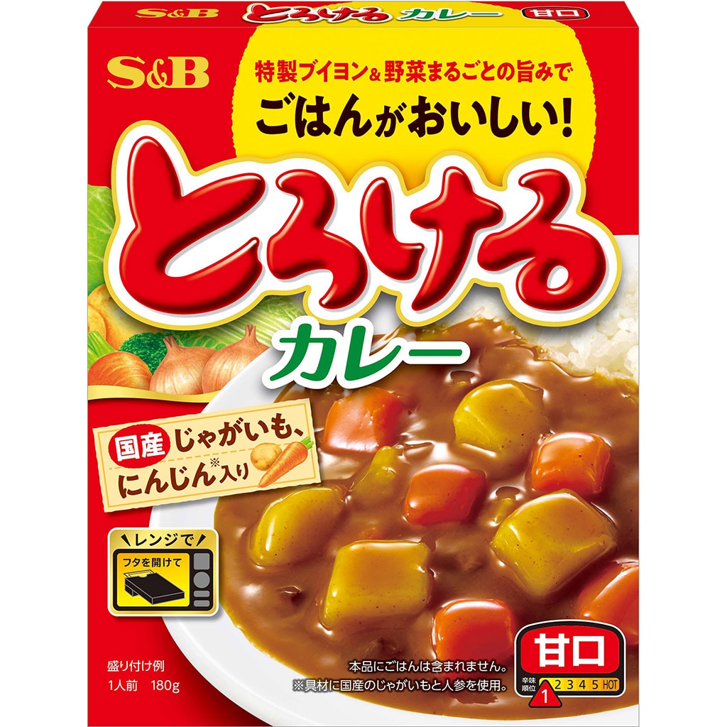 とろけるカレー レトルト 甘口 180g