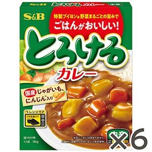 とろけるカレーレトルト　中辛１８０ｇ×６個セット