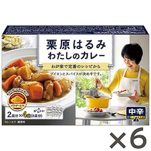 栗原はるみ　わたしのカレー　中辛１１０ｇ×６個セット