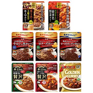 レンジで温めＯＫなレトルトカレー中辛8食セット