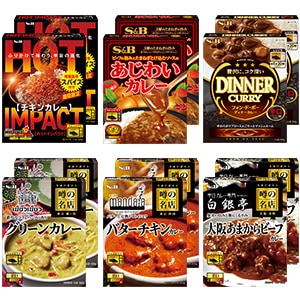 激辛カレー食べ比べ 6種×2食（12食）セット　送料無料（当社負担）