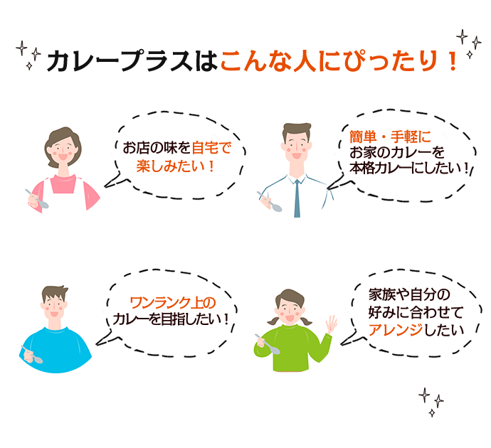 カレープラスはこんな人にぴったり！