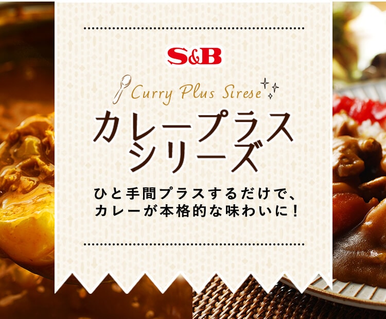 ひと手間プラスするだけでカレーが本格的な味わいに！カレープラスシリーズ
