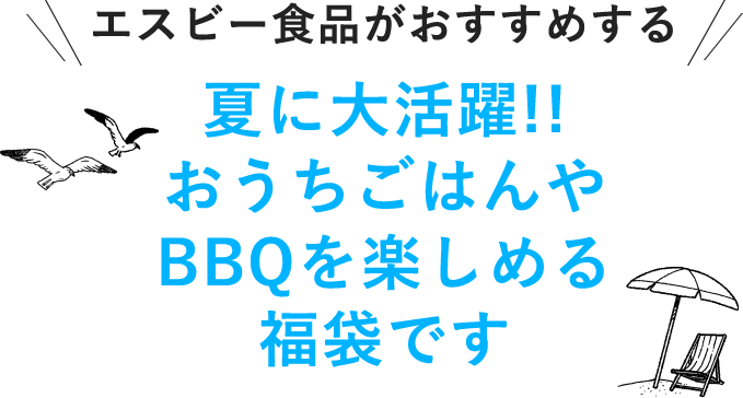 エスビー食品がおすすめする夏に大活躍!!おうちごはんやBBQを楽しめる福袋です
