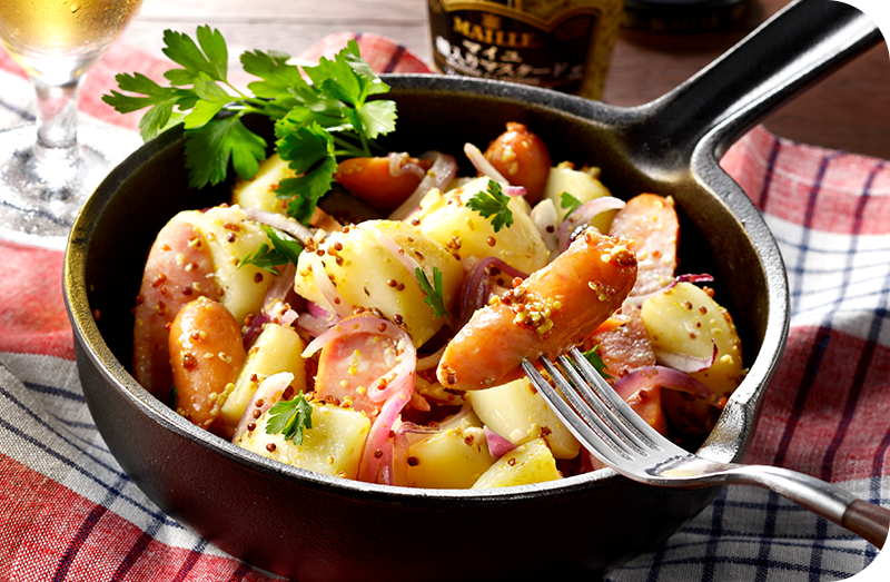 種入りマスタードでジャーマンポテト