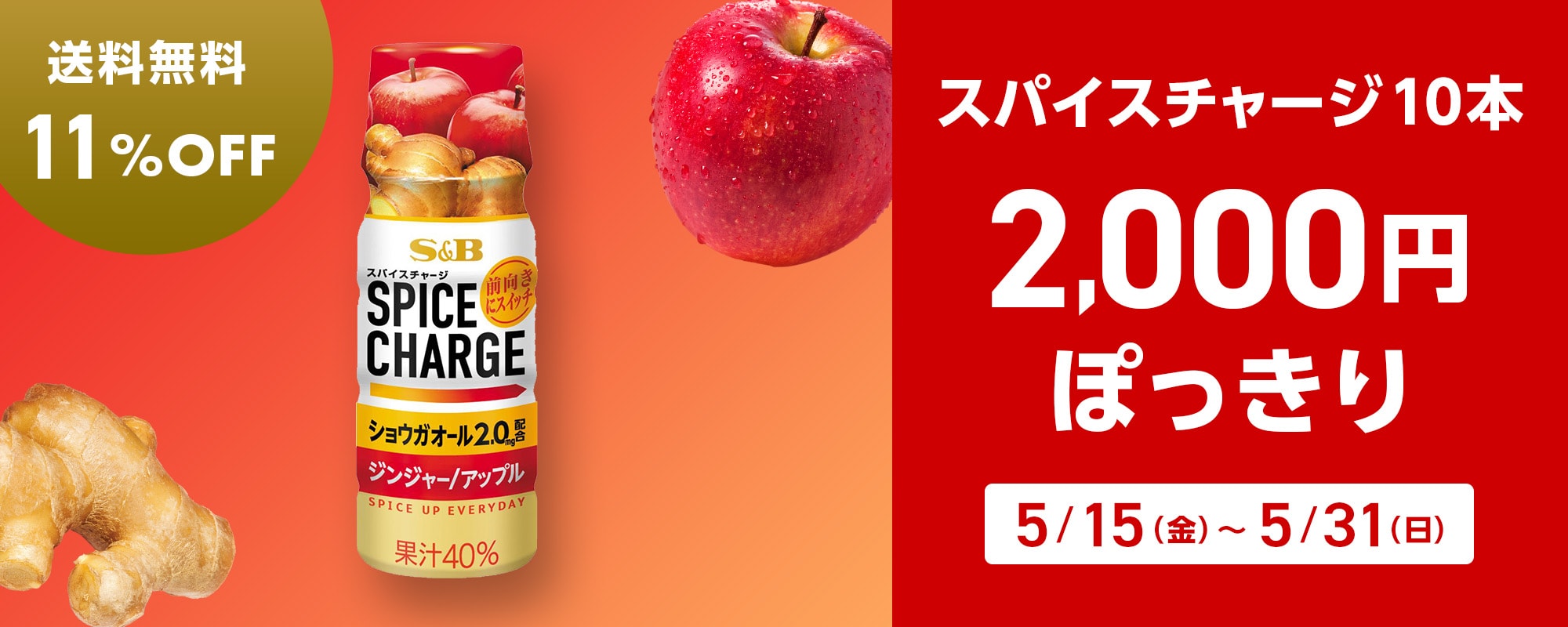 スパイスチャージ2,000円ぽっきりキャンペーン