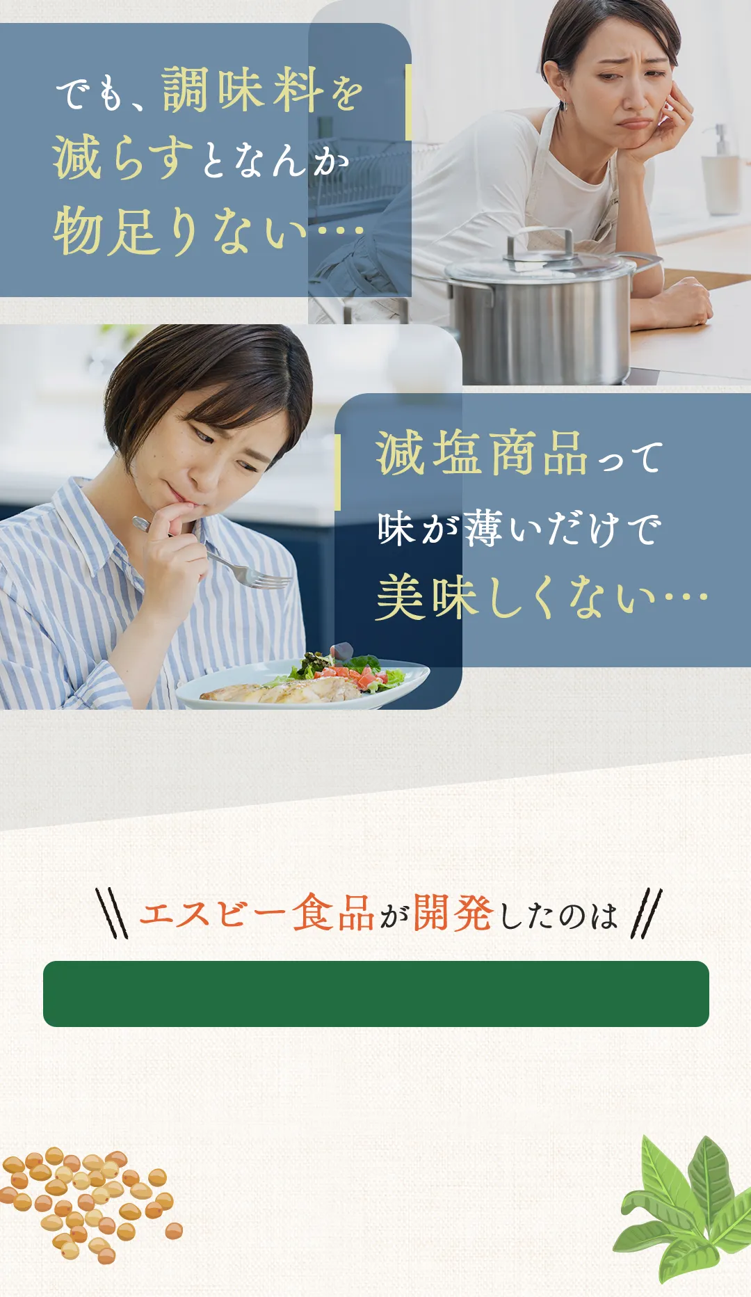 調味料を減らすと物足りないし、美味しくない