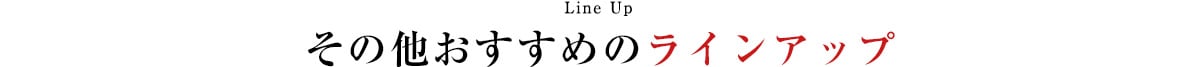 その他おすすめラインアップ