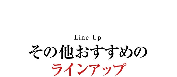 その他あすすめのラインアップ