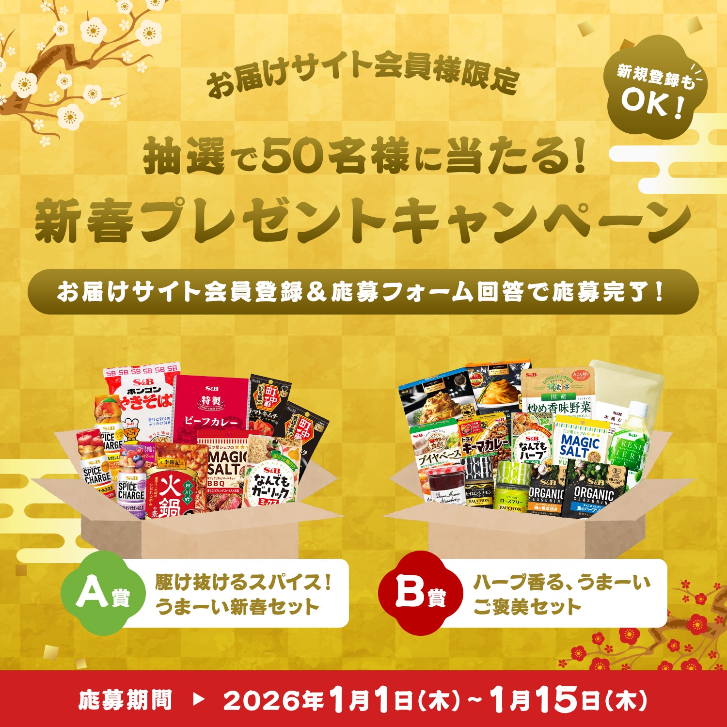 50名様に当たる！新春プレゼントキャンペーン