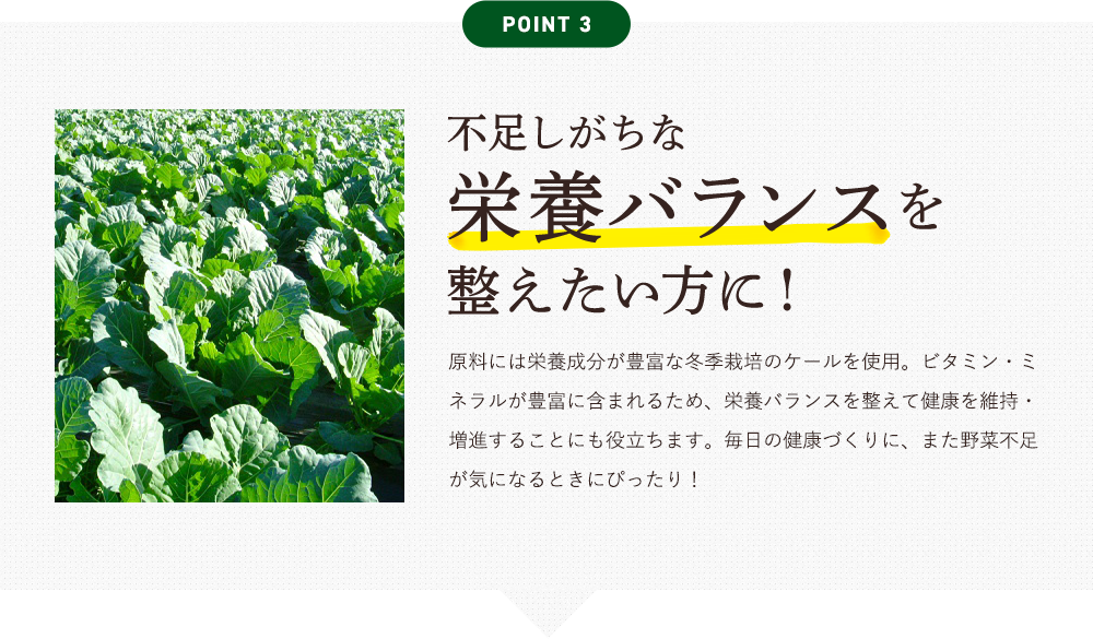 不足しがちな 栄養バランスを整えたい方に！