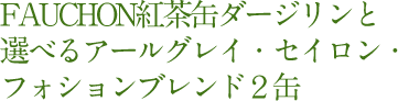 FAUCHON紅茶缶ダージリンと選べるアールグレイ・セイロン・フォションブレンド2缶