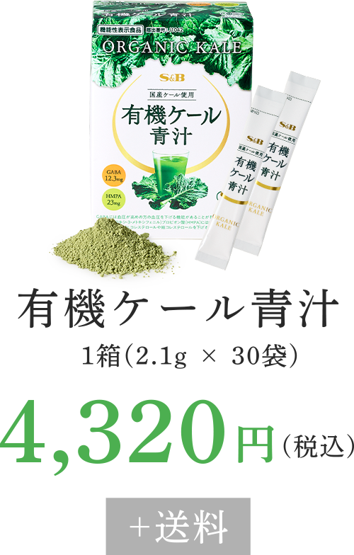有機ケール青汁 1箱(2.1g×30袋) 4,320円(税込)+送料