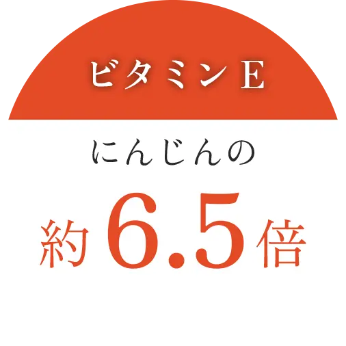 にんじんの約6.5倍のビタミンE