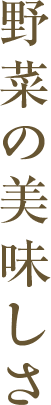 野菜の美味しさ