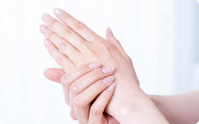 末端部位（手の指先）